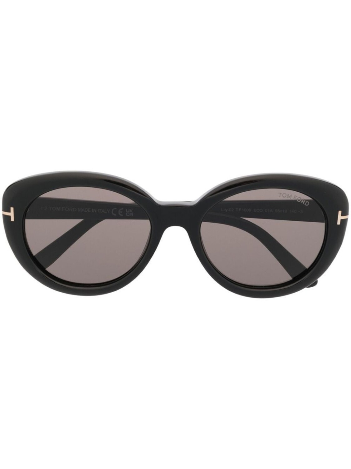 

TOM FORD Eyewear солнцезащитные очки в круглой оправе, черный