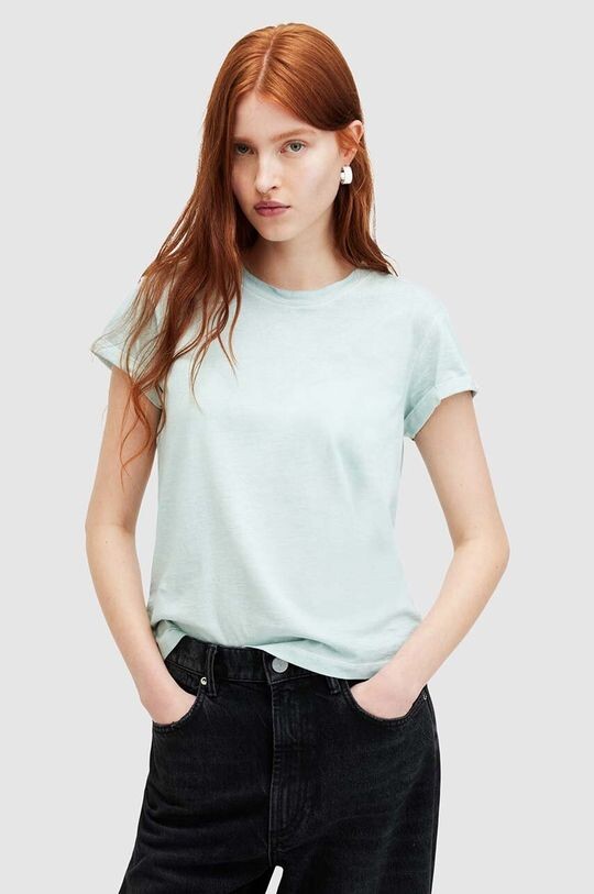 

АННА хлопковая футболка AllSaints, бирюзовый