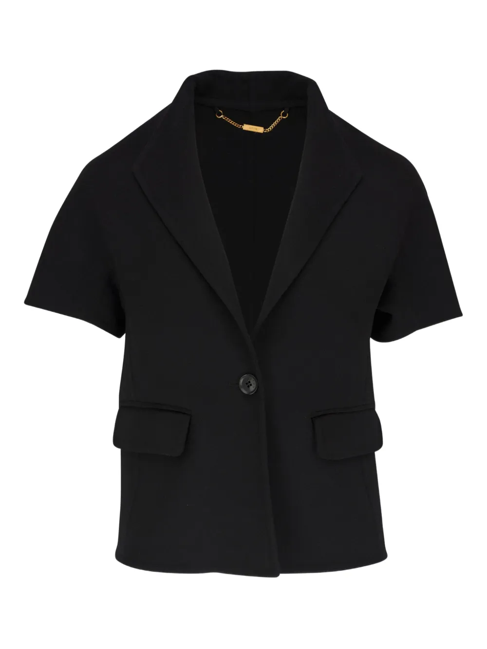 

Однобортный пиджак с короткими рукавами Kiton, черный