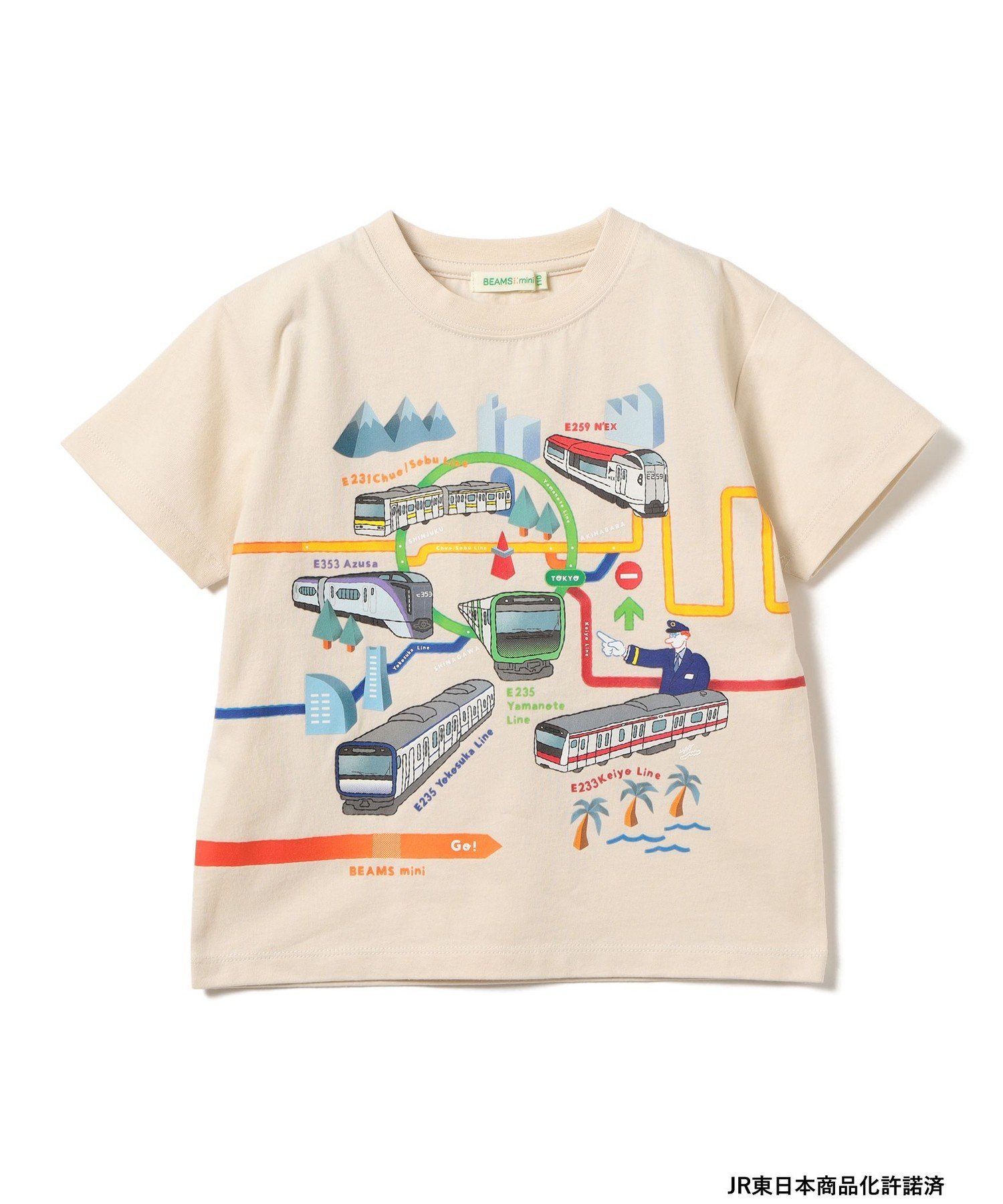 Футболка JR обычная линия T Beams Mini, IVORY