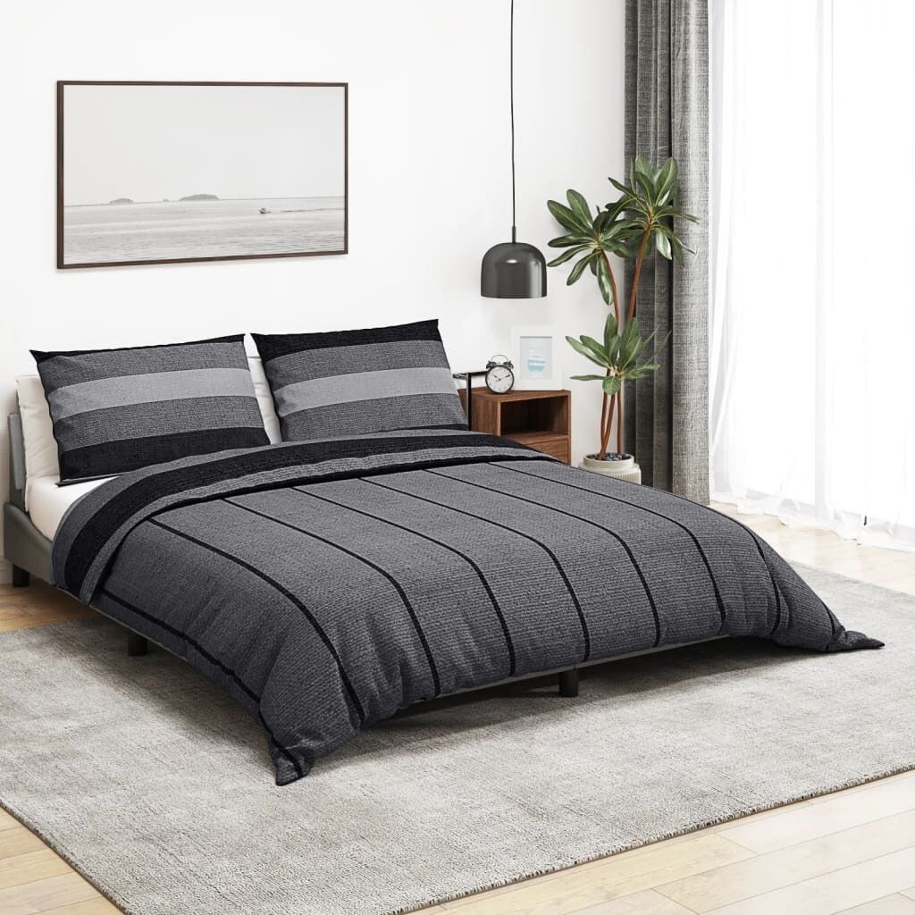 

Комплект постельного белья темно-серый 200х200 см хлопок DKD HOME DECOR
