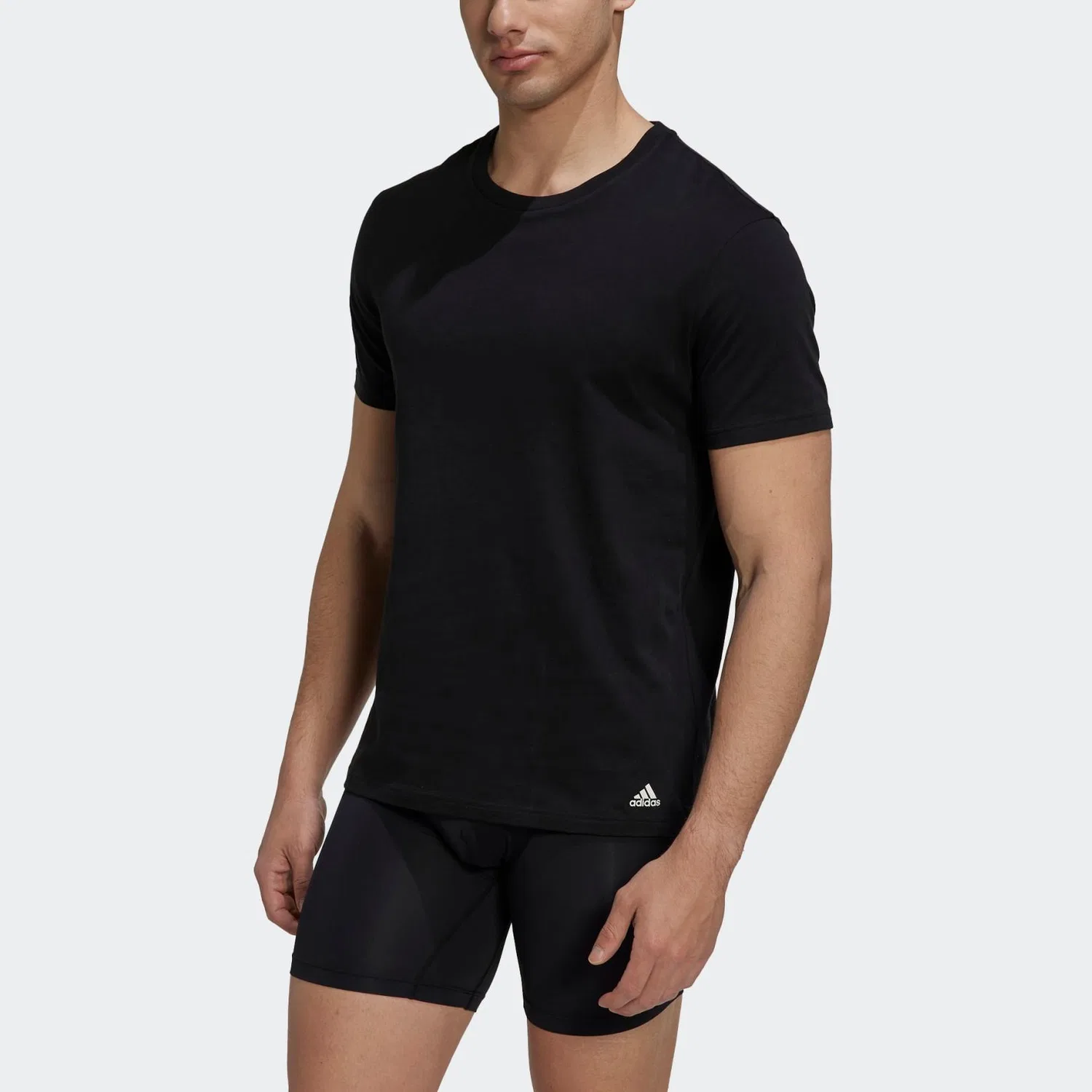 Футболка Active Flex Cotton Crewneck 3 Pack Black Adidas — фото 4