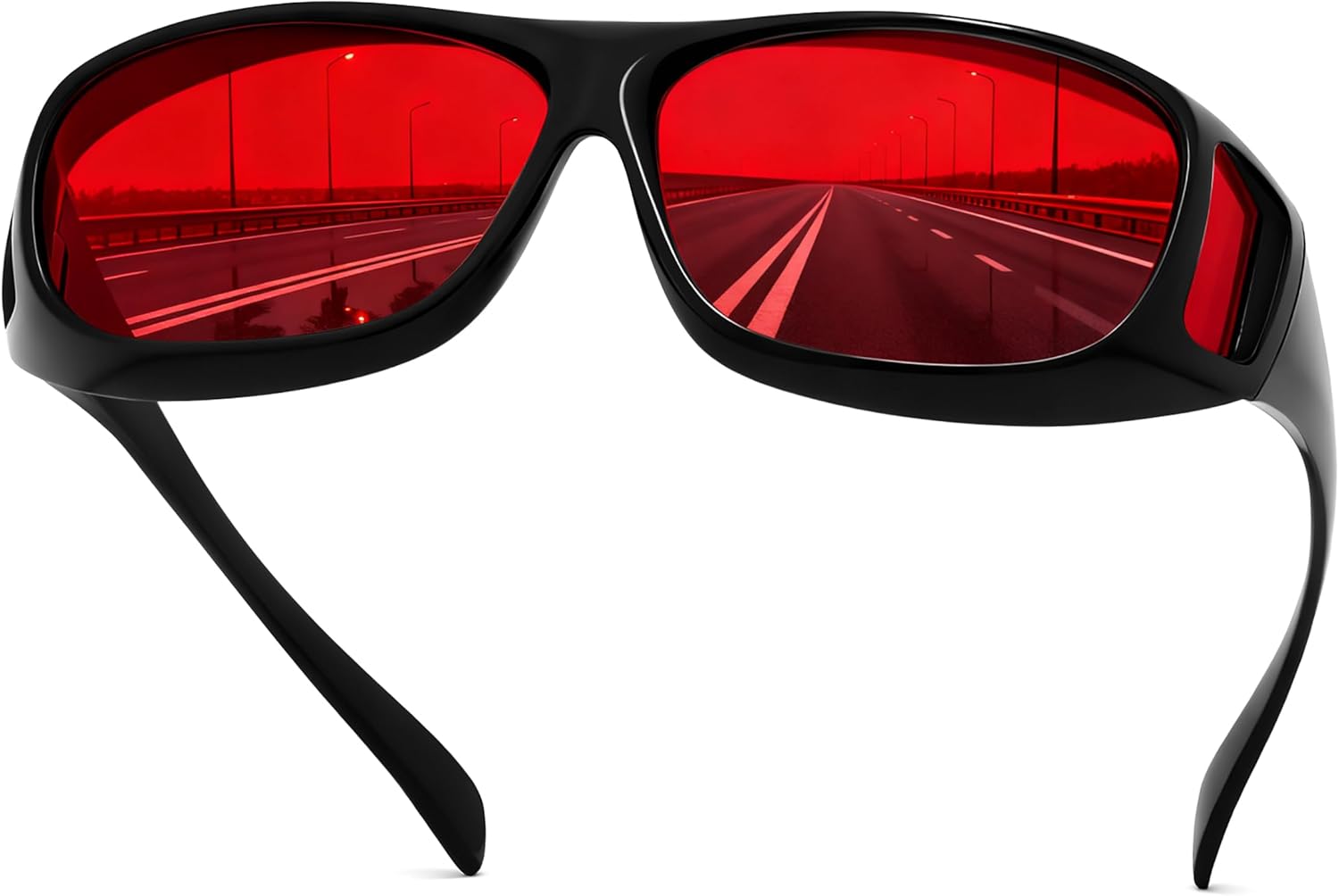 

Солнцезащитные очки FEISEDY, надеваемые поверх очков, рабочие защитные очки для мужчин и женщин, солнцезащитные очки с обтекаемой формой для активного отдыха B0343, Red