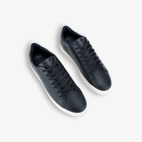 Низкие кожаные кроссовки с тисненым логотипом Lennon Kurt Geiger London, синий — фото 2