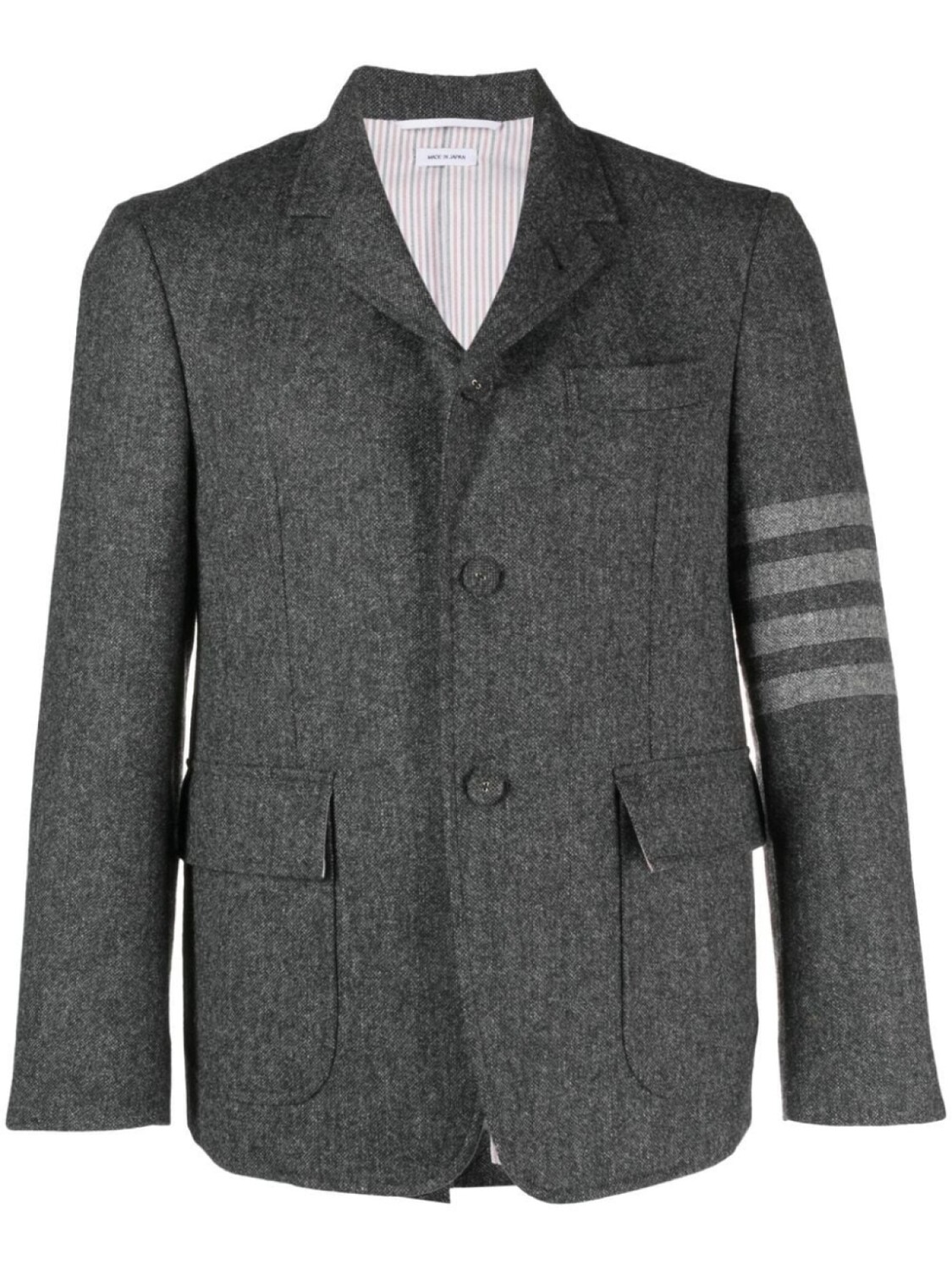 

Однобортный пиджак с полосками Thom Browne, серый