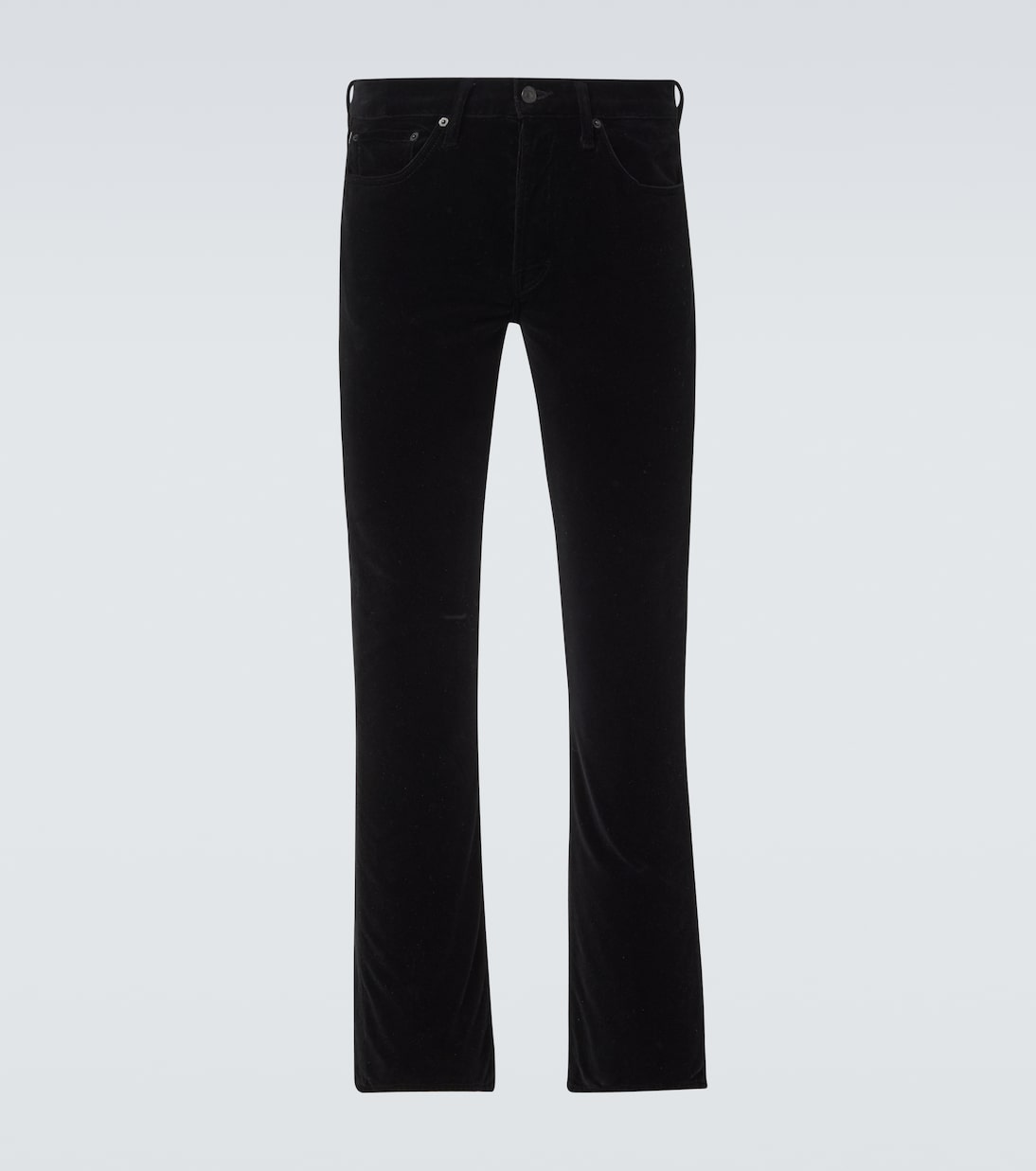 

Брюки-клеш из хлопкового бархата Tom Ford, черный