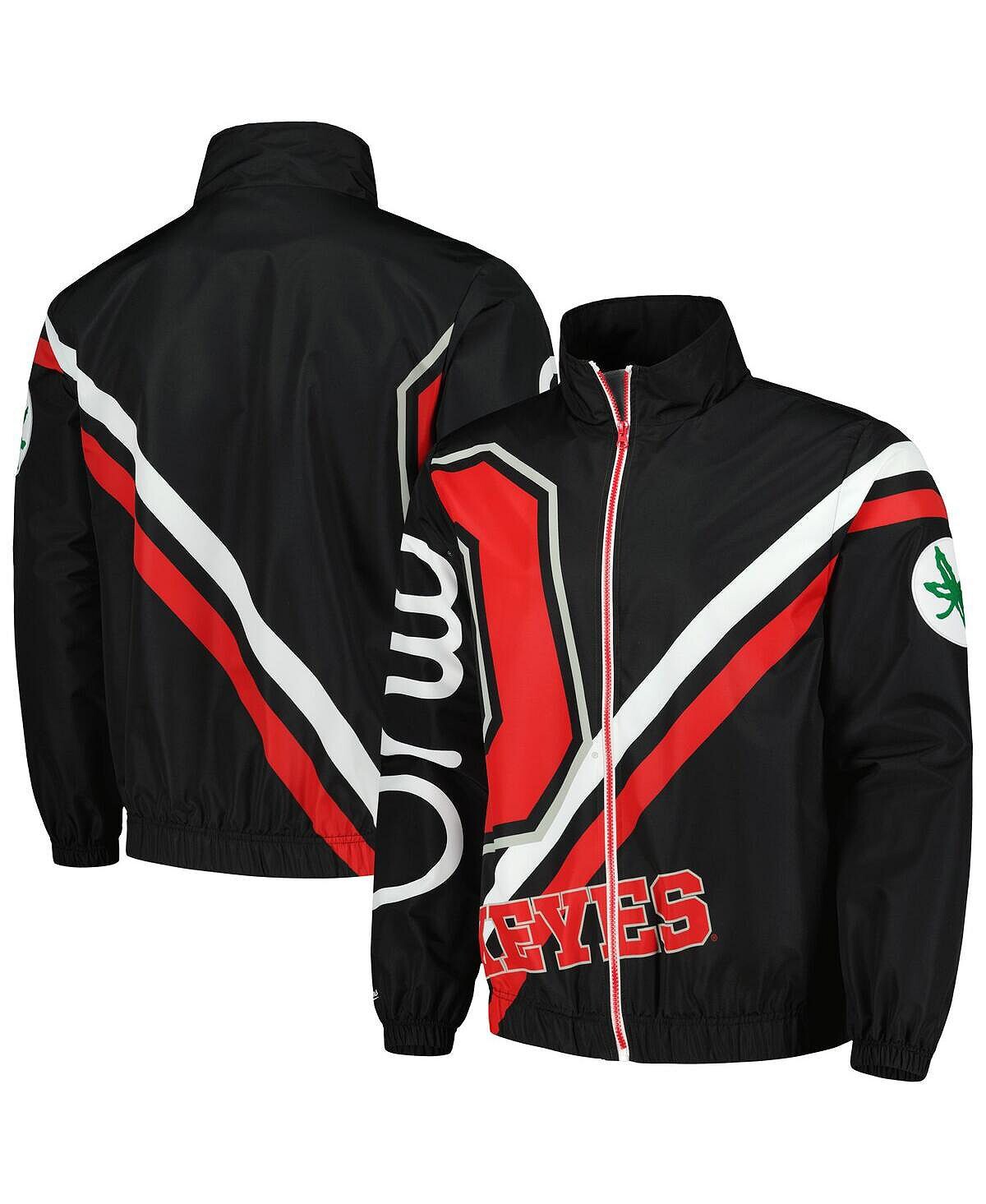 

Мужская черная утепленная куртка с молнией во всю длину и логотипом Ohio State Buckeyes Mitchell & Ness, Черный, Мужская черная утепленная куртка с молнией во всю длину и логотипом Ohio State Buckeyes Mitchell & Ness