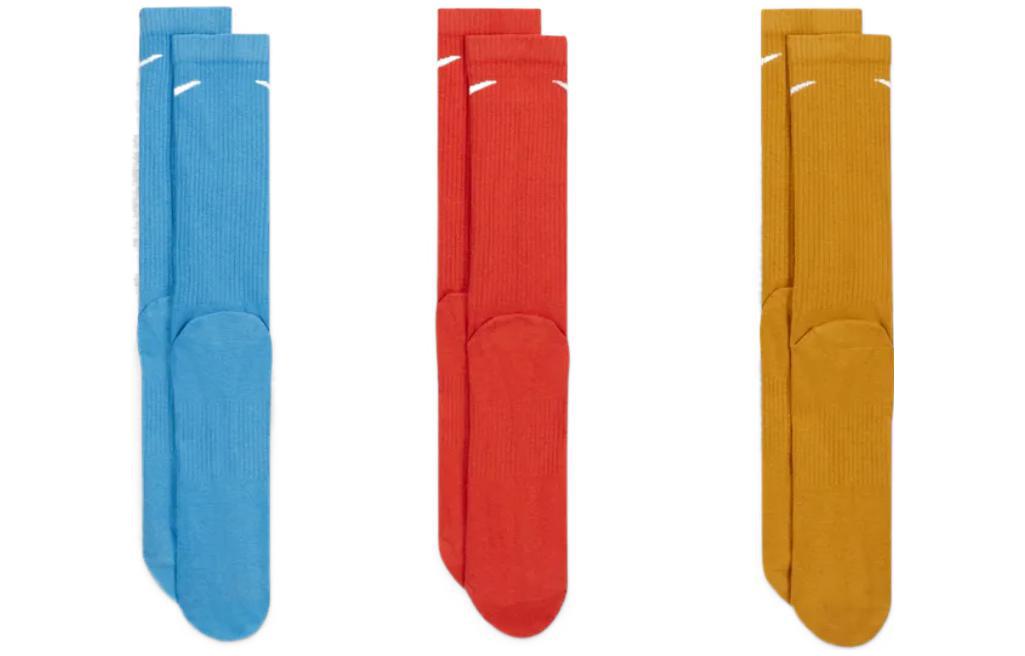 Мужские носки до середины икры Nike, 1 Set 3 Pack (красный/синий/коричневый) — фото 3