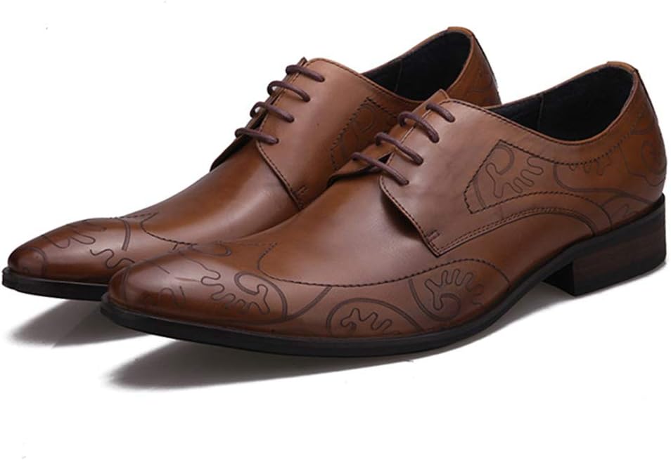 

Мужские классические туфли, ходовые офисные деловые кожаные туфли для вечеринок и банкетов, ботинки из кожи буйвола, черные, 38 размер / UK 5.5 / US 6.5 Grvpm