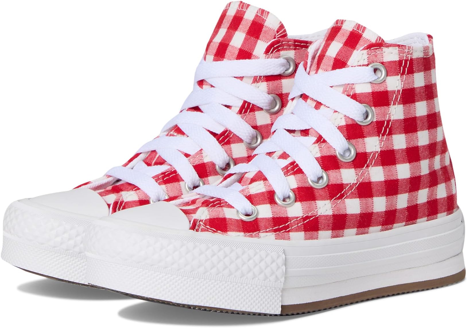 

Кроссовки Converse Kids Chuck Taylor All Star Eva Lift Checkered Platform, цвет Vintage White/Red/White