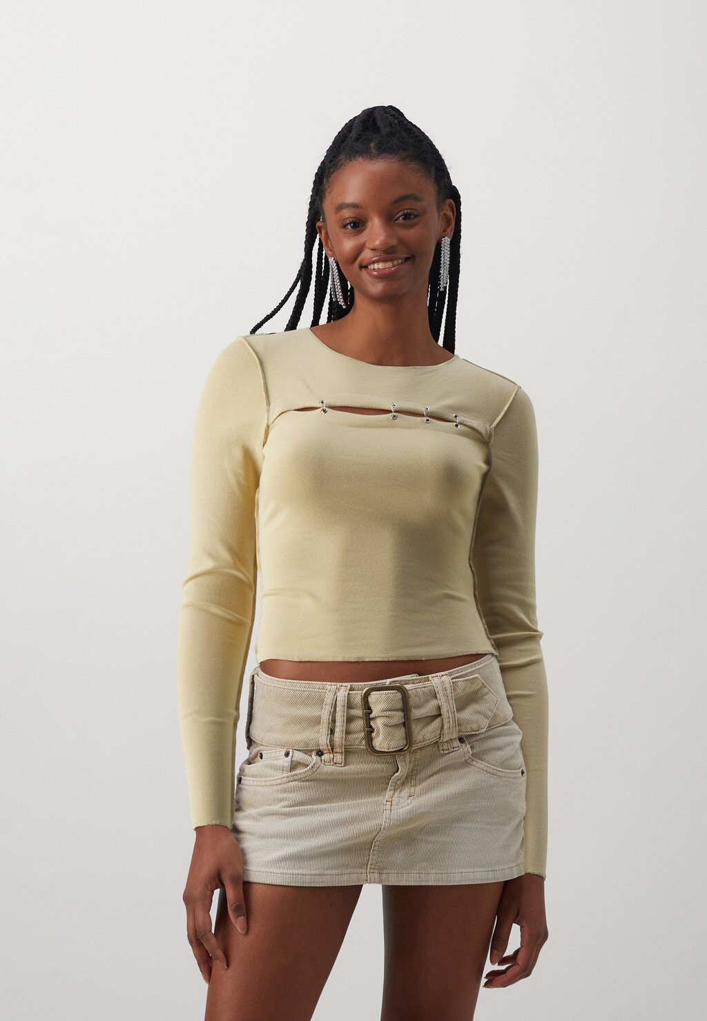 

Рубашка с длинным рукавом Even&Odd, цвет mottled beige