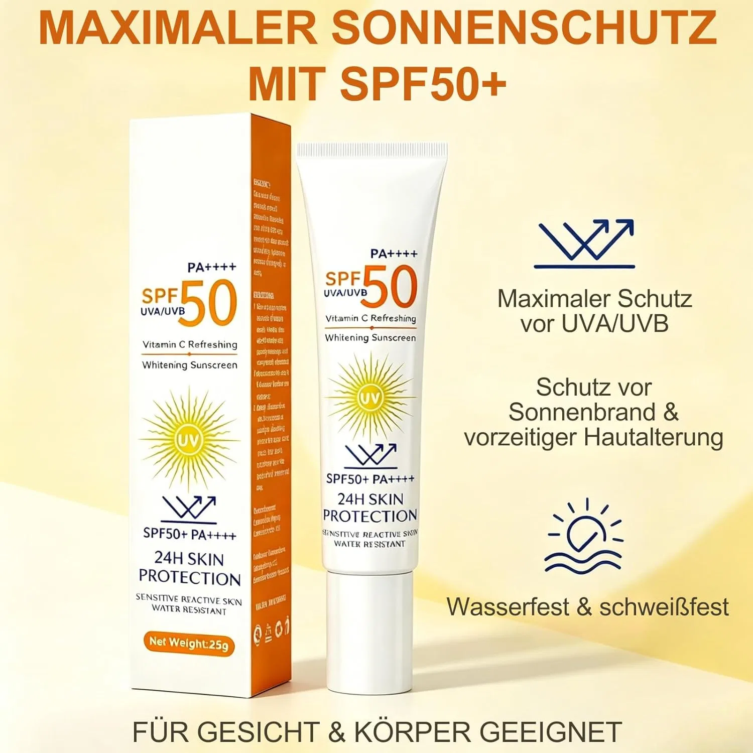 Солнцезащитный крем для лица с витамином С SPF 50+ Unmyre — фото 2