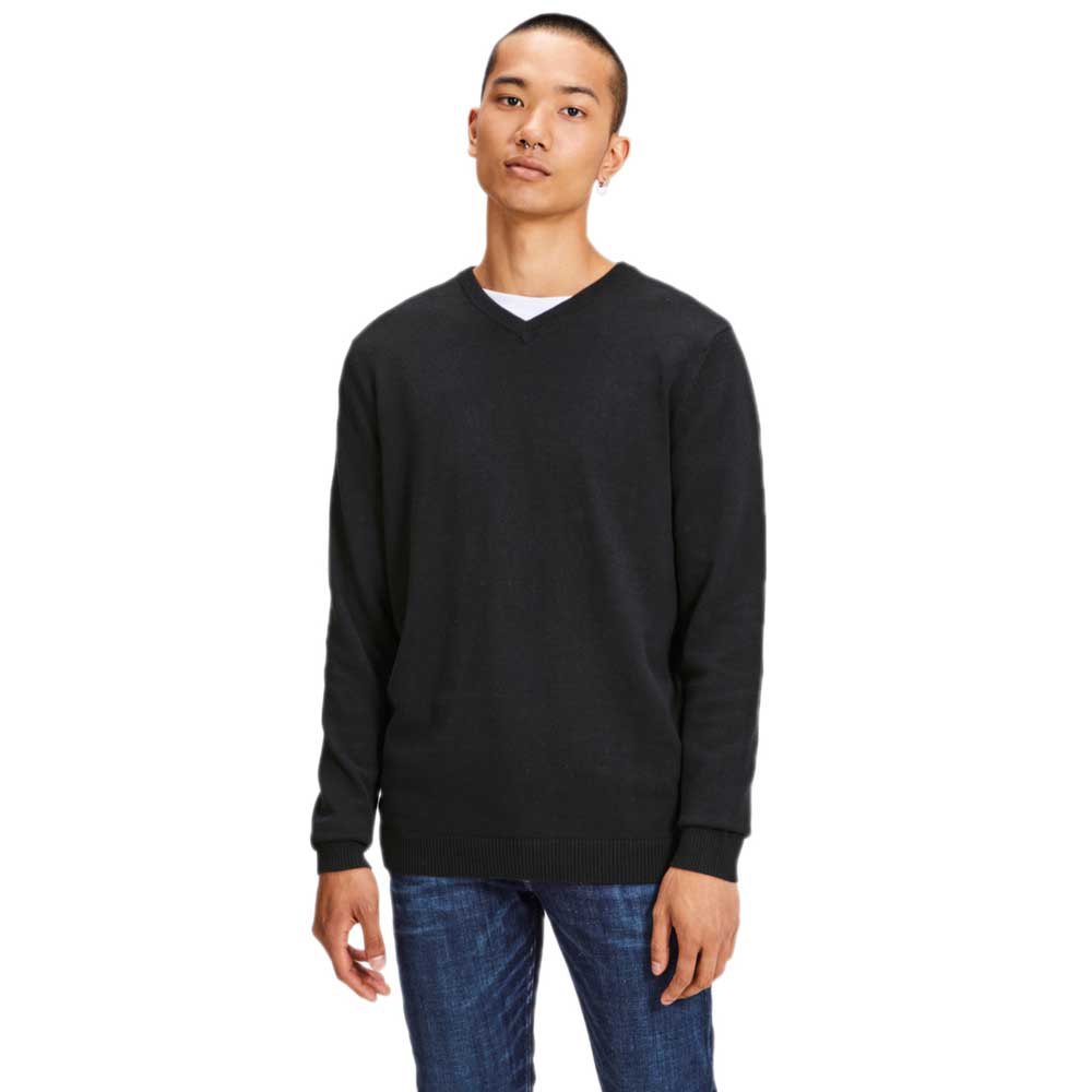 

Свитер Jack & Jones Essential Basic Knitted V-Neck, черный