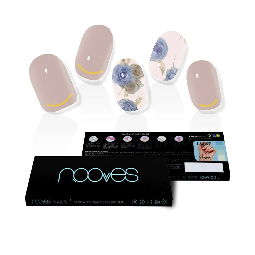 

Лак для ногтей Láminas de uñas de gel elegant floral premium luxe #metallic Nooves, 20 шт.