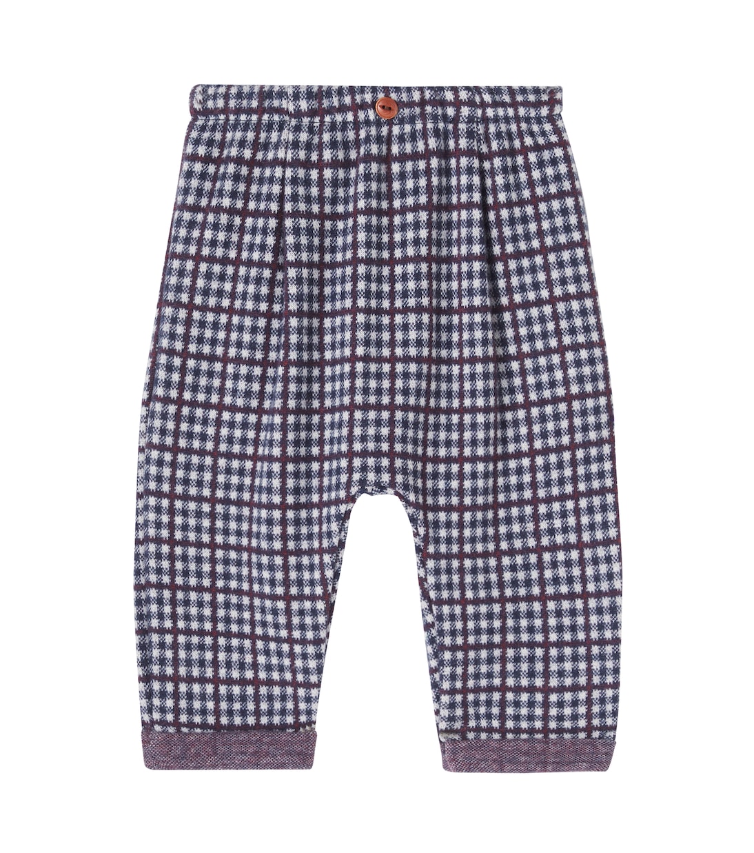 

Клетчатые брюки из хлопковой смеси Baby Simon 1 + in the Family, Dark Blue