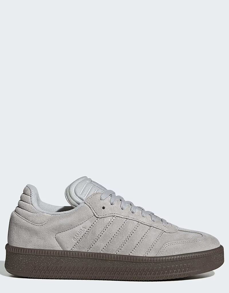 Кроссовки Adidas Originals Samba xlg в замшевом сером цвете