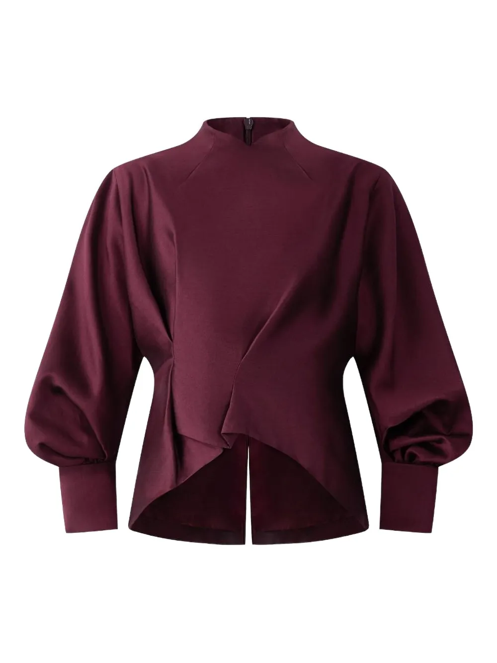 

Топ с воротником-стойкой и рукавами-баллонами Shanghai Tang, фиолетовый