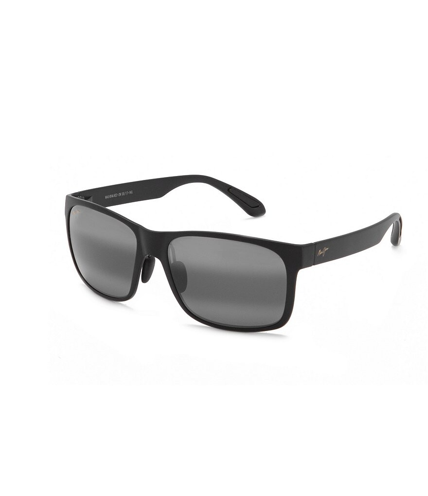 

Прямоугольные солнцезащитные очки Maui Jim Red Sands PolarizedPlus2 59 мм, черный