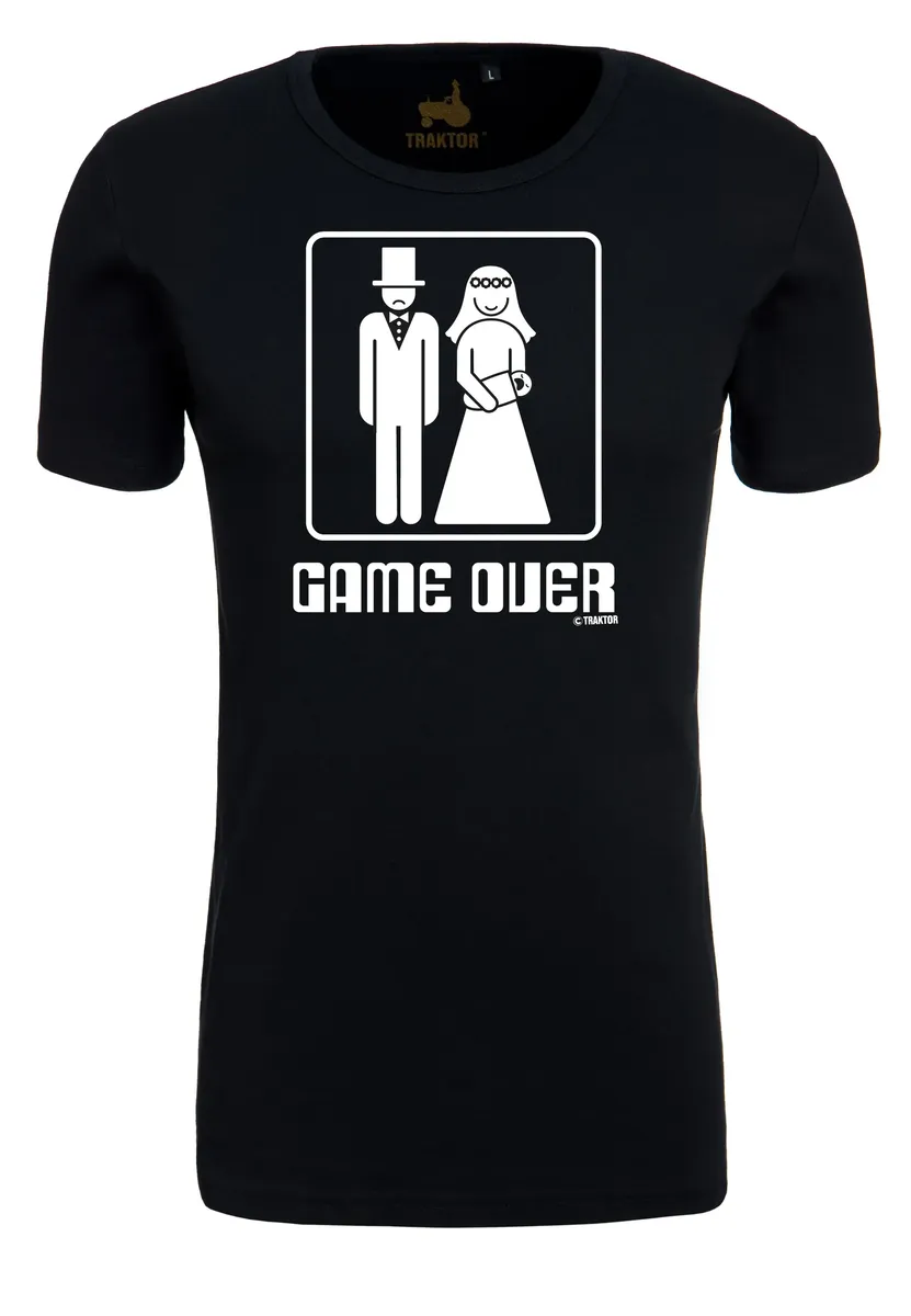 

Logoshirt Футболка "Game Over" с забавным принтом, черный