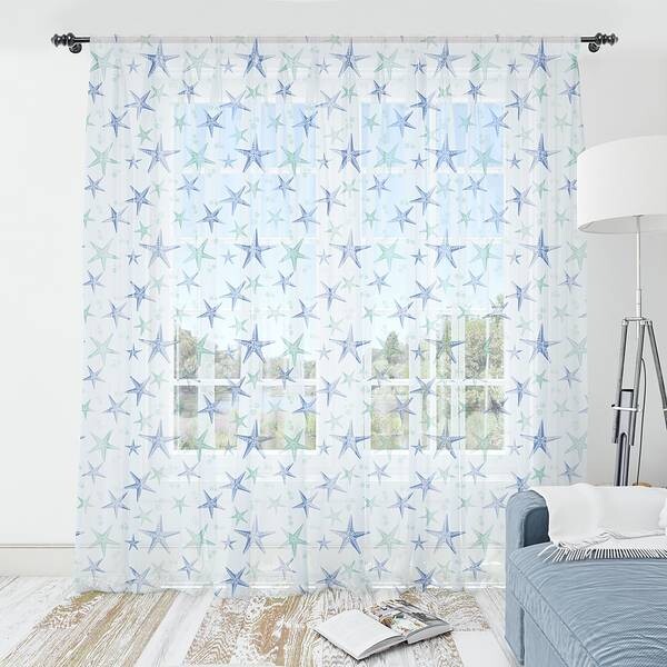 

Штора Abakuhaus Seestern 2 шт, 274x240x0,5 см цвет almond grün azure blau