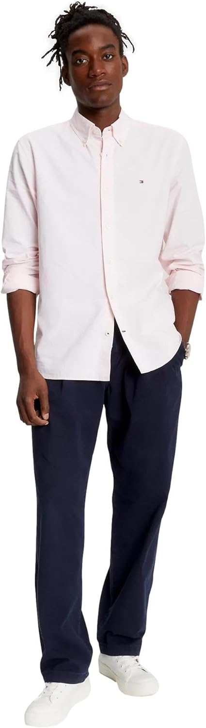 Рубашка Tommy Hilfiger Signature Long Sleeve Casual Button Down, драгоценный розовый — фото 2