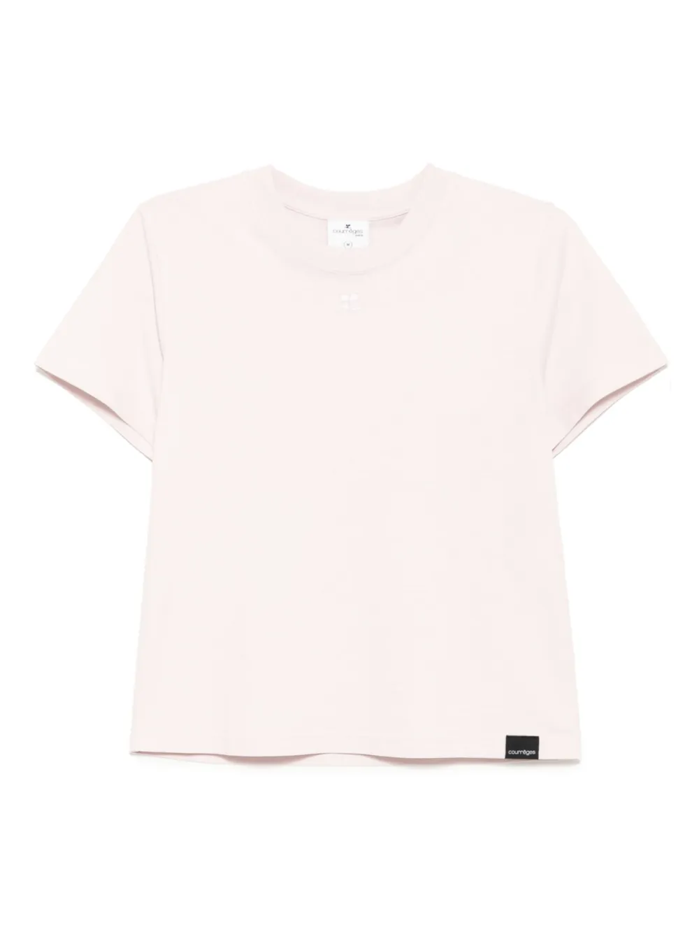 

Футболка с вышитым логотипом Courrèges, розовый