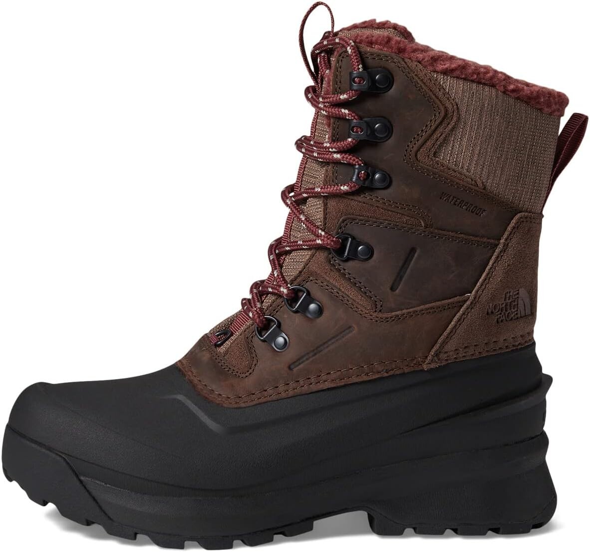 Женские зимние ботинки The North Face Chilkat V 400 водонепроницаемые комбинированные, коричневый — фото 4