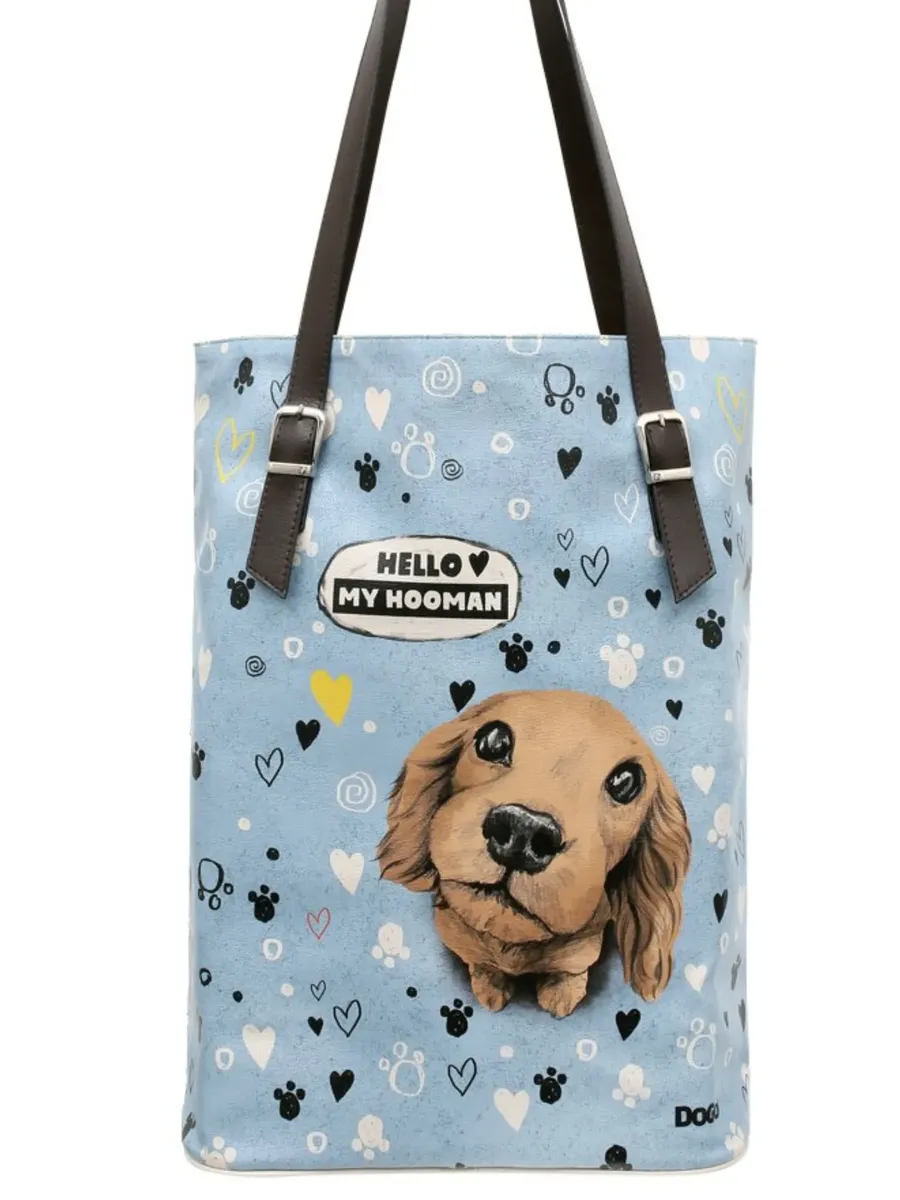 

Сумка через плечо DOGO "Ladies Tall Bag Hello My Hooman Vegan Women's Handbags (Fashion)", Vegan, синий