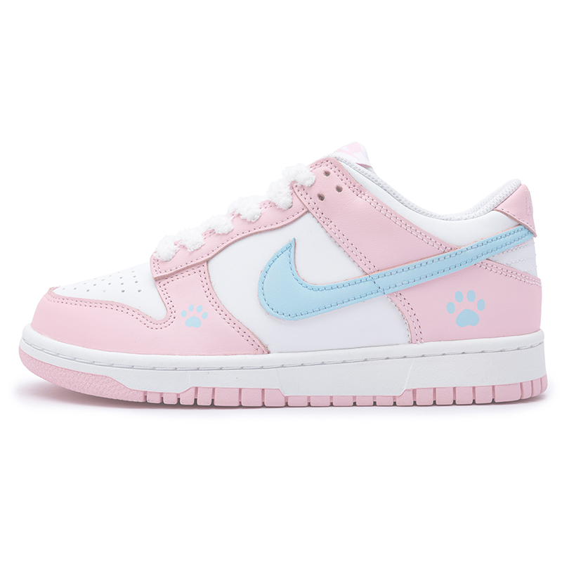 

Nike Dunk Low Meow Paw Sweetheart низкие скейтборд-кроссовки Pink Blue для подростков