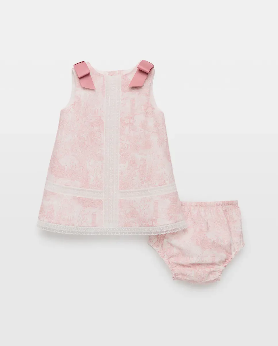 Платье с бантиками для малыша Coconut El Corte Inglés, Rosa Viejo