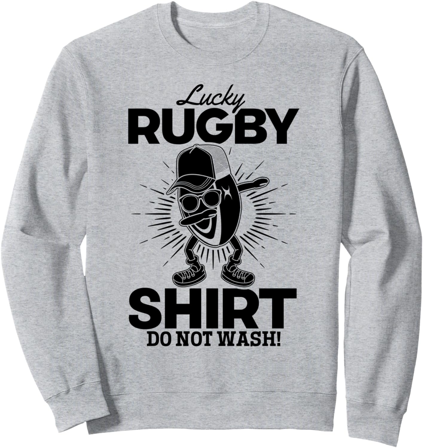 

Забавная регбийная толстовка Lucky Rugby Shirt - Не стирать - Забавная регбийная толстовка Funny Rugby Quotes, серый