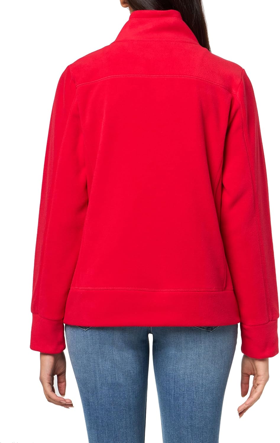 Женская флисовая куртка Tommy Hilfiger с воротником-стойкой и застежкой-молнией, Scarlet — фото 2