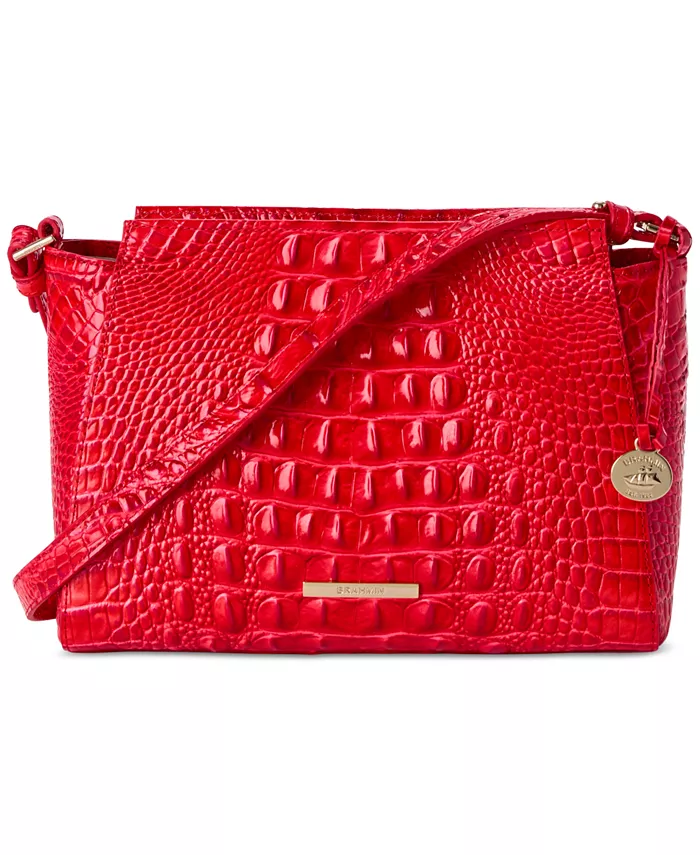 

Хиллари Кожаная Сумка Через Плечо Brahmin, красный