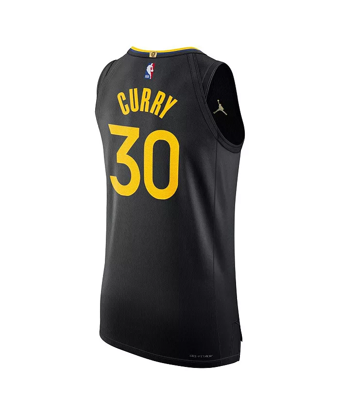 Мужская автентичная футболка Stephen Curry Golden State Warriors 2024/25 - коллекция Statement, черная Jordan — фото 3