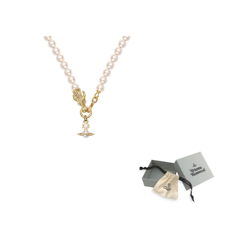 

Vivienne Westwood Женское золотое ожерелье с жемчугом