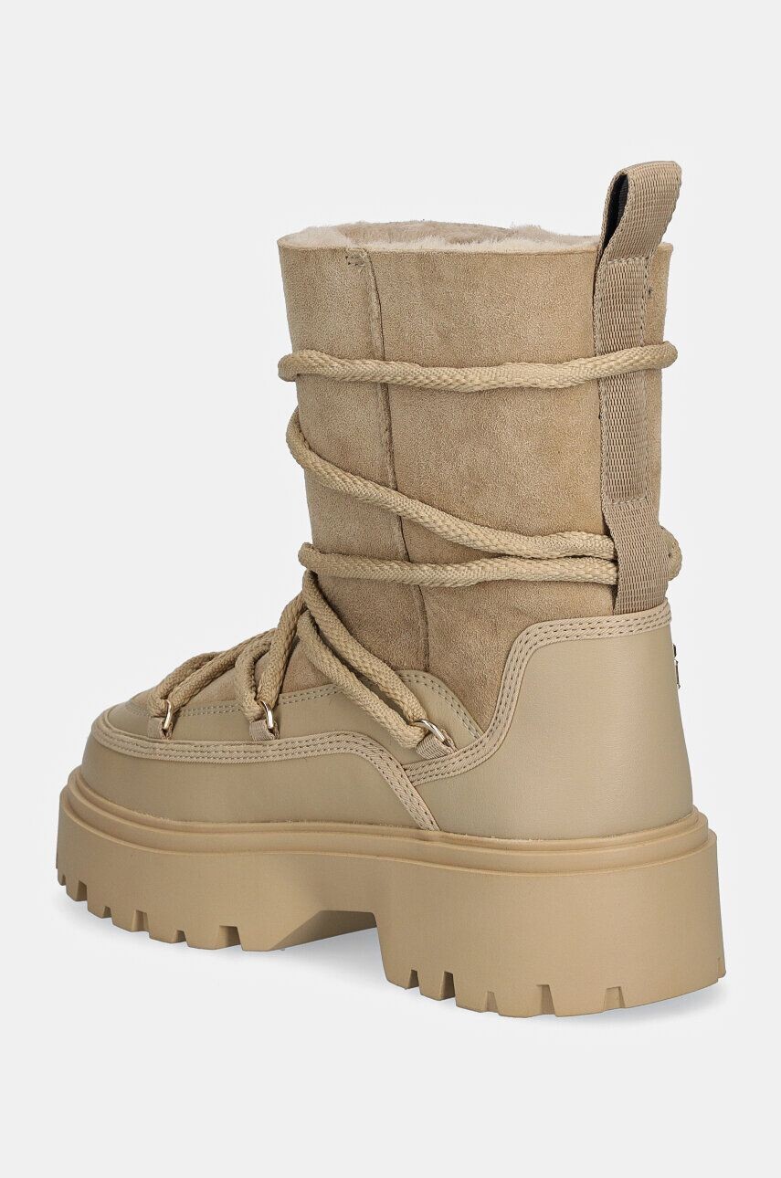 Зимние ботинки Tommy Hilfiger REAL SEARLING SNOWBOOT на шнуровке, бежевый — фото 4
