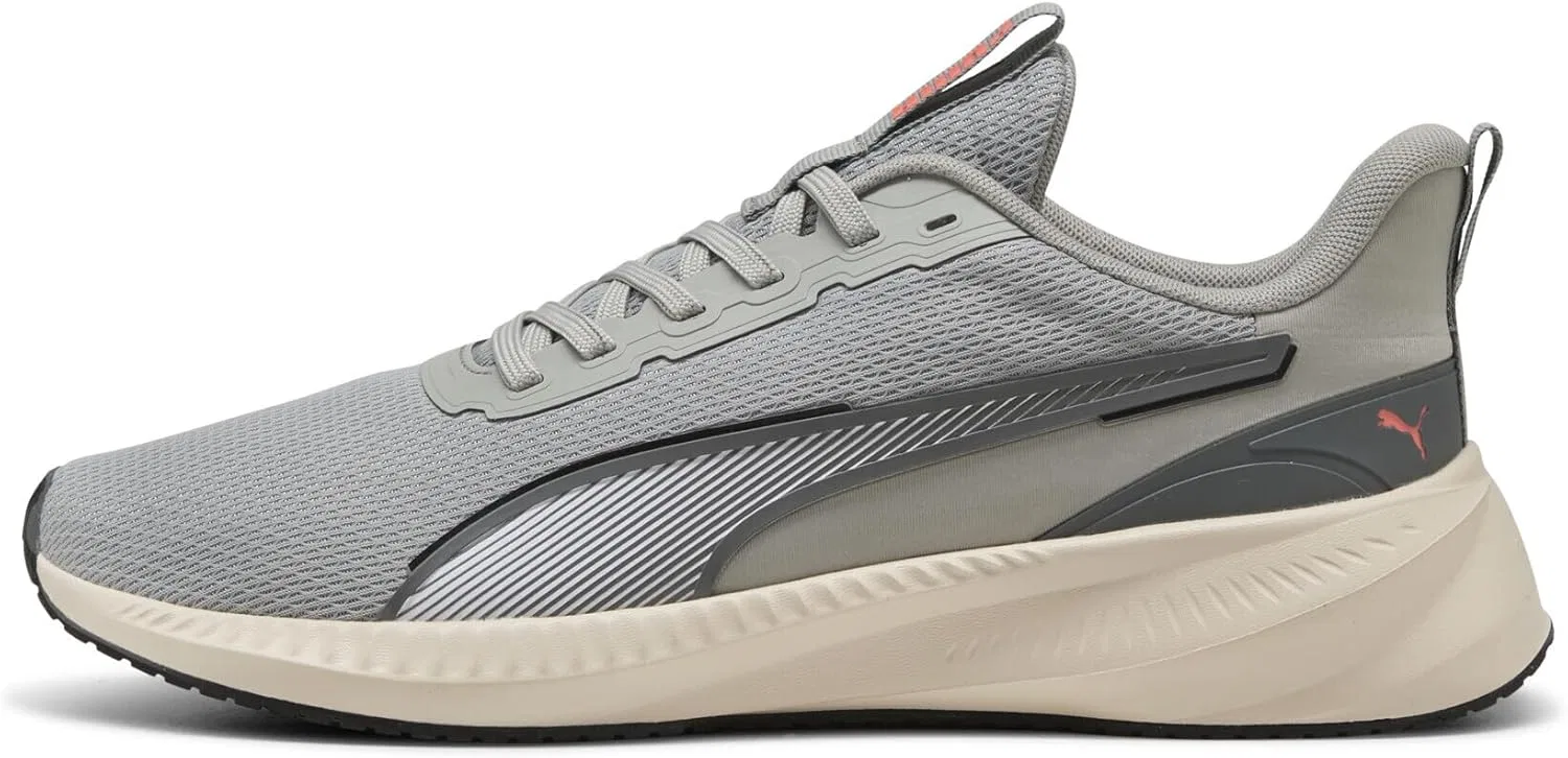 Кроссовки для бега Puma Flyer Lite 3 унисекс, Alpine Snow Flat Light Gray Black Glowing Red — фото 3