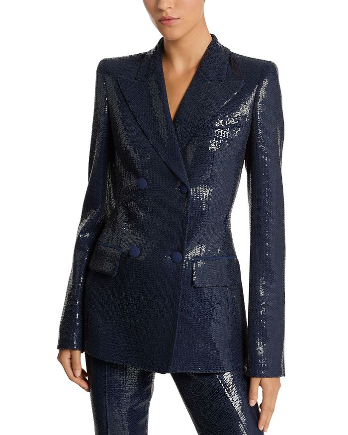 

Двубортный блейзер с пайетками Michael Kors Collection, синий
