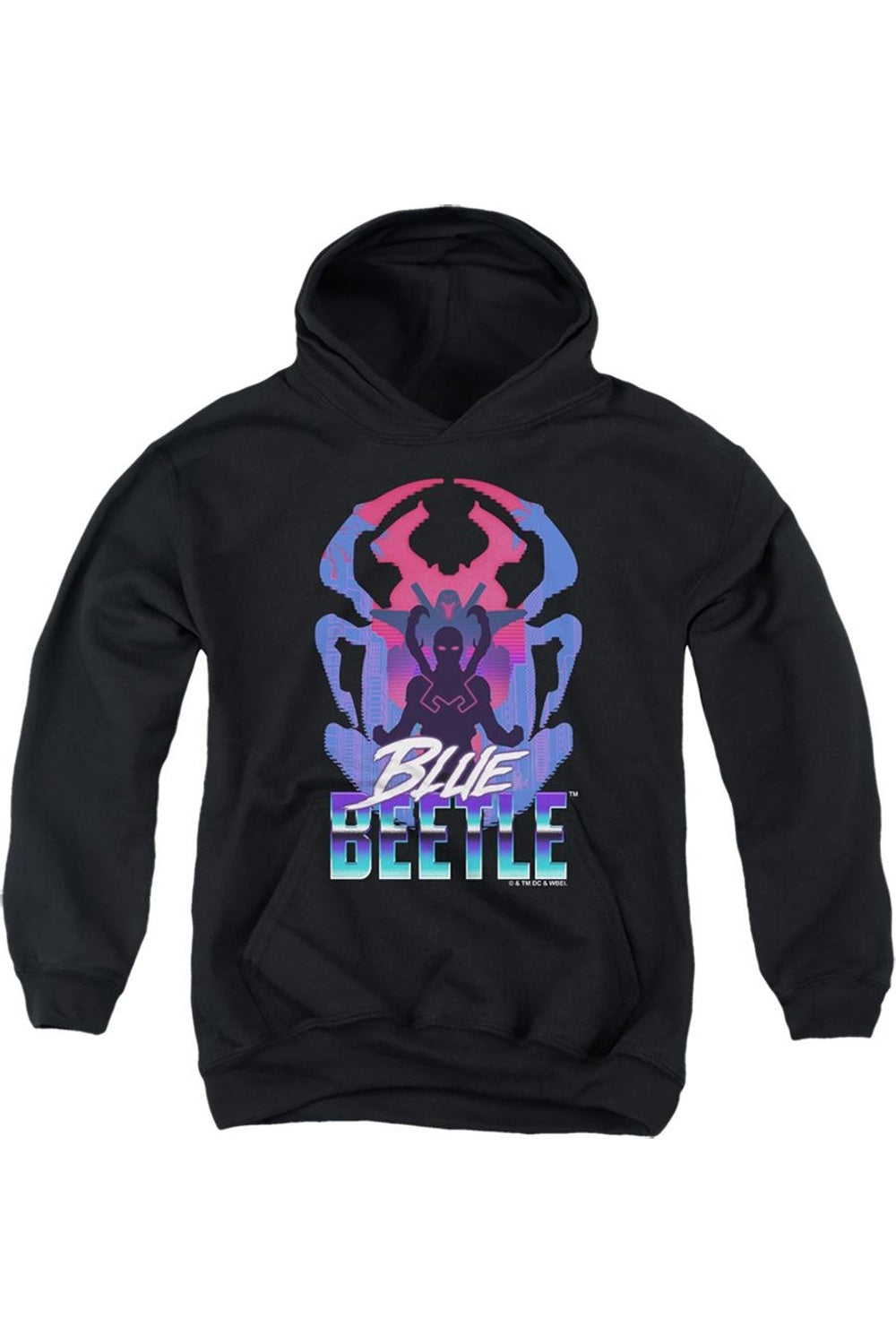 

Силуэт Blue Beetle (2023) молодежная толстовка с капюшоном Gildan