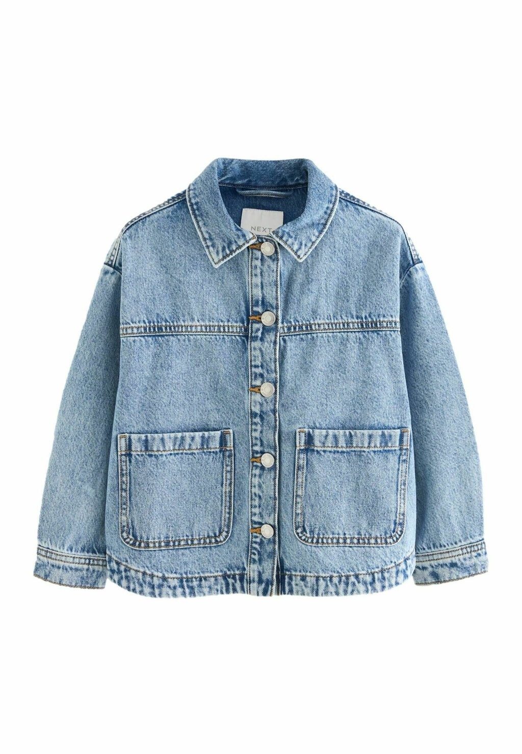 

Джинсовая куртка CROP REGULAR FIT Next, цвет mid blue denim
