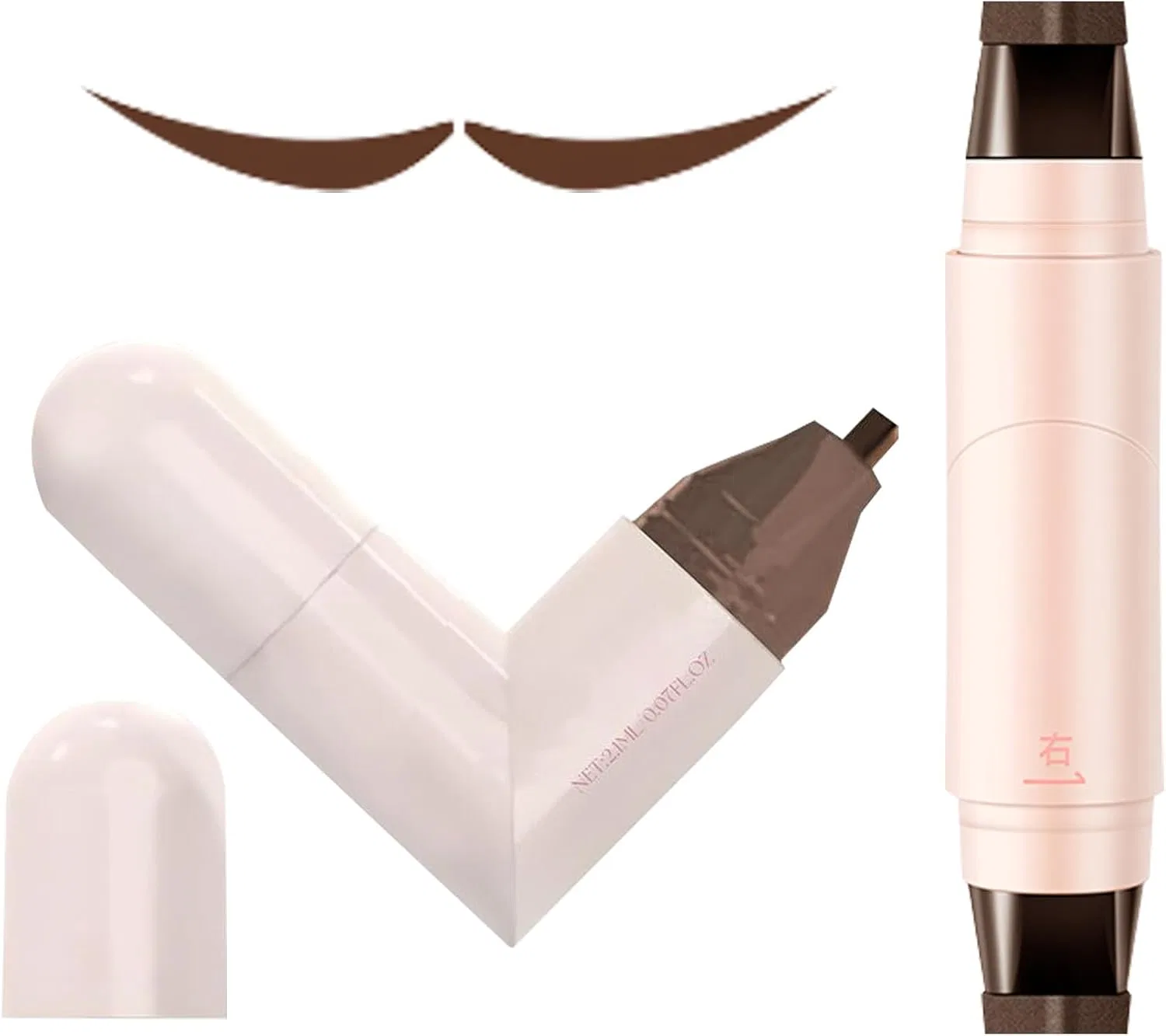 Подводка для глаз Double Tip Makeup Tool Eye End Stamp, коричневая