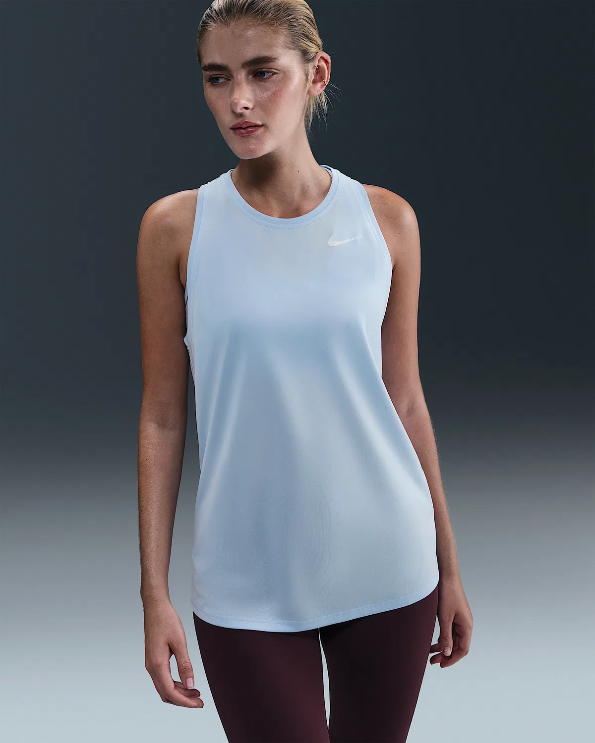 Женский тренировочный топ Nike Dri-FIT, Celestine Blue/White