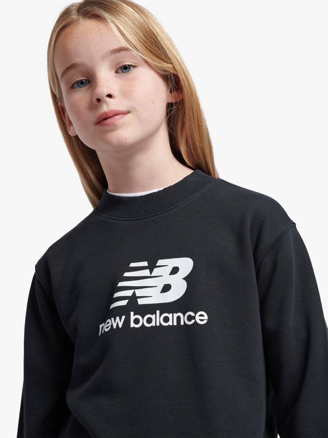 Детский худи с логотипом из французского футера New Balance, Caviar — фото 3