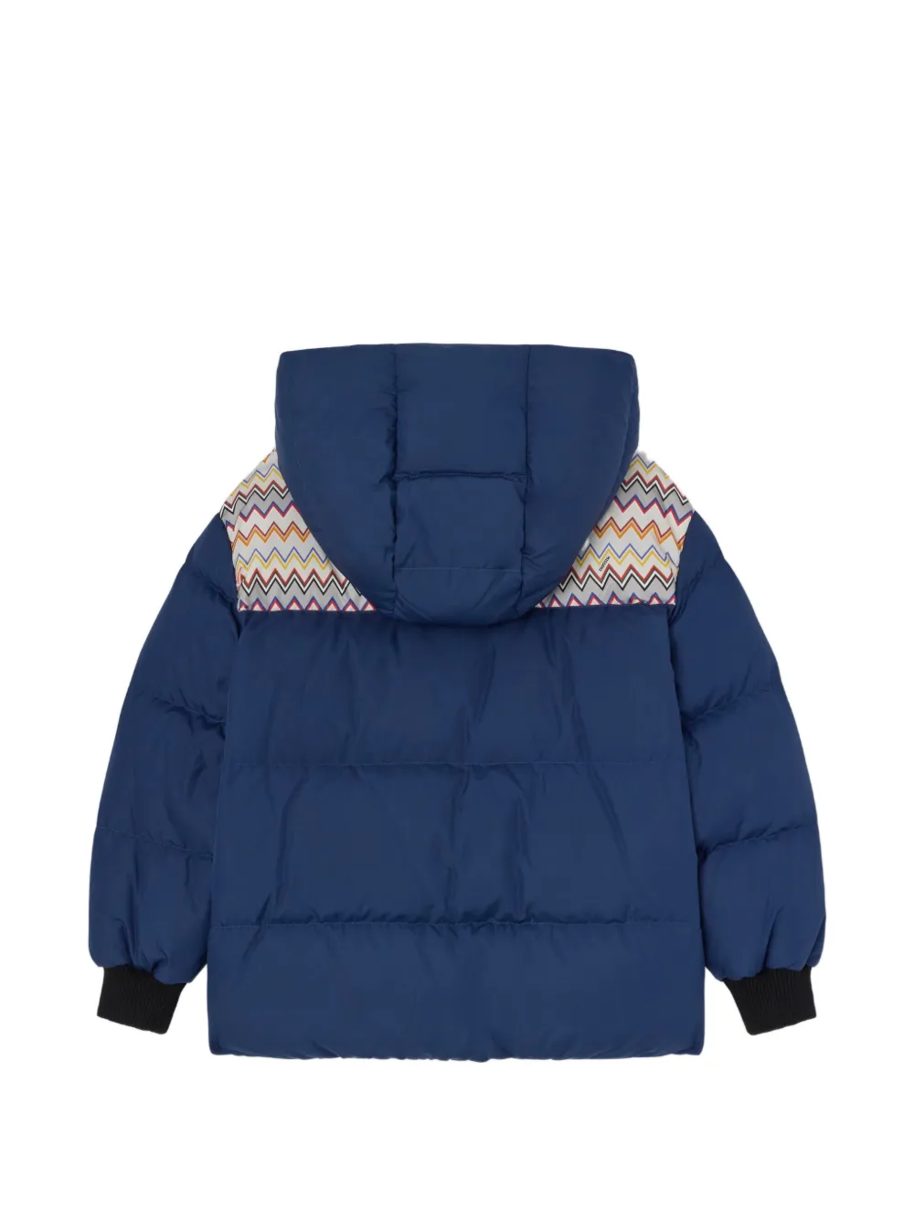 Стеганая куртка с зигзагообразным узором Missoni Kids, синий — фото 2