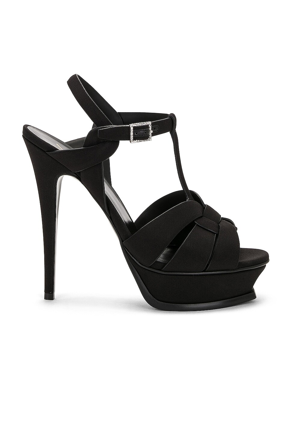 Сандалии Tribute на платформе Saint Laurent, цвет Nero