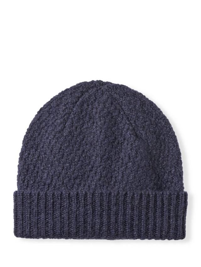 

Шапка из чистой шерсти с узором гэнси Celtic & Co., Navy