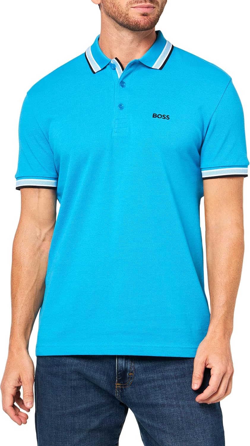 

BOSS Мужская поло с коротким рукавом Paddy, Opal Sky