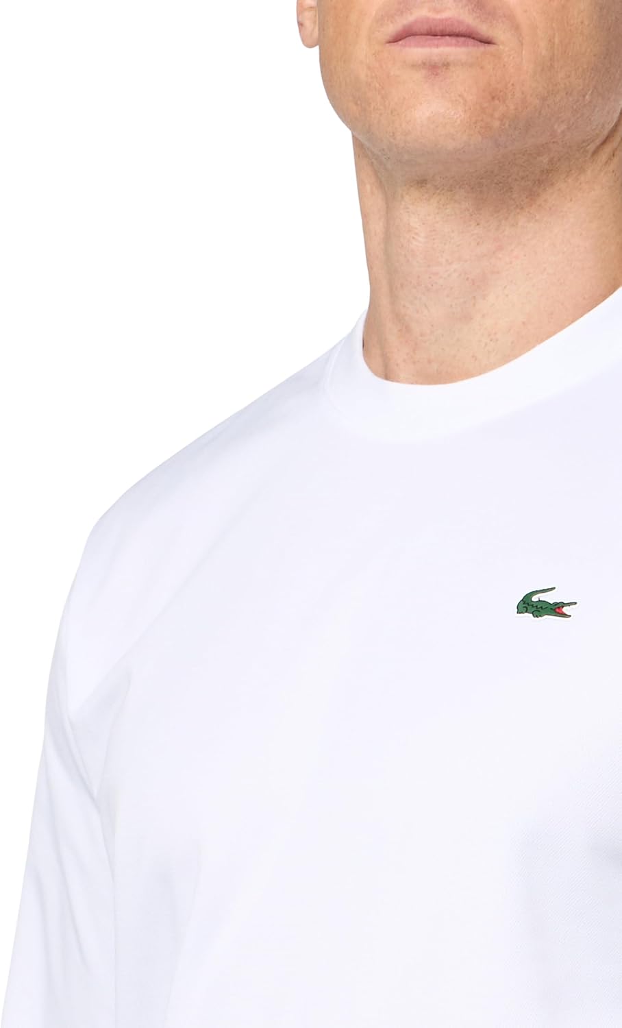 Lacoste мужской Sport Classic Fit Pique Knit Classic Fit свитшот, White — фото 3