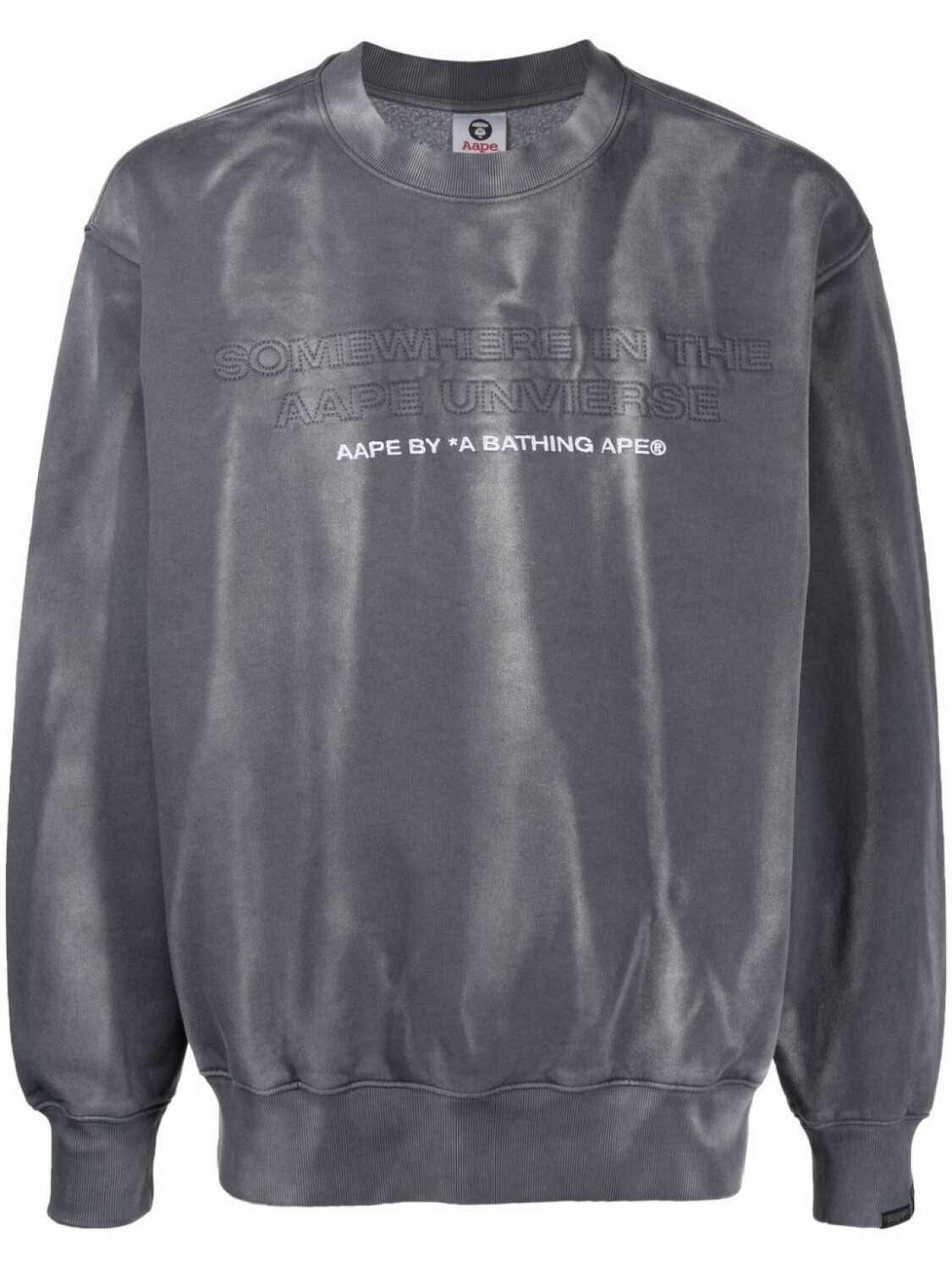 

Блестящая толстовка с вышивкой AAPE BY *A BATHING APE, серый
