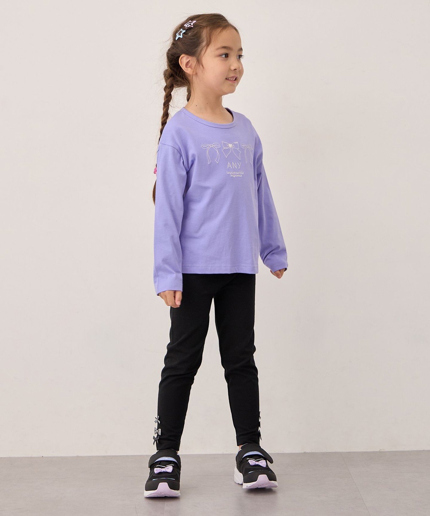 Любая футболка с длинным рукавом с вышивкой ANY KIDS, Lavender [082] — фото 4